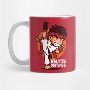 Selfie Defense Funny Cute Millennial Kawaii Gift For Martial Artists Mug